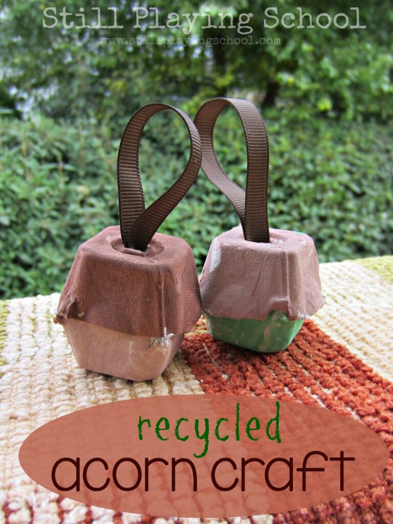Egg Carton Acorn Ornaments Still Playing School