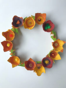 Egg Carton Flower Wreath Kitchen Counter Chronicle