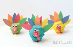 Egg Carton Turkeys Living Well Mom