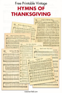 Free Printable Vintage Hymns of Thanksgiving