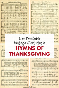 Free Printable Vintage Sheet Music Hymns of Thanksgiving