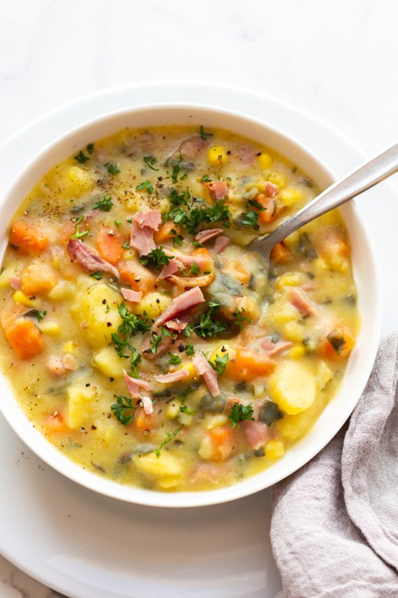 Creamy Ham and Potato Soup A Little Bit Yummy