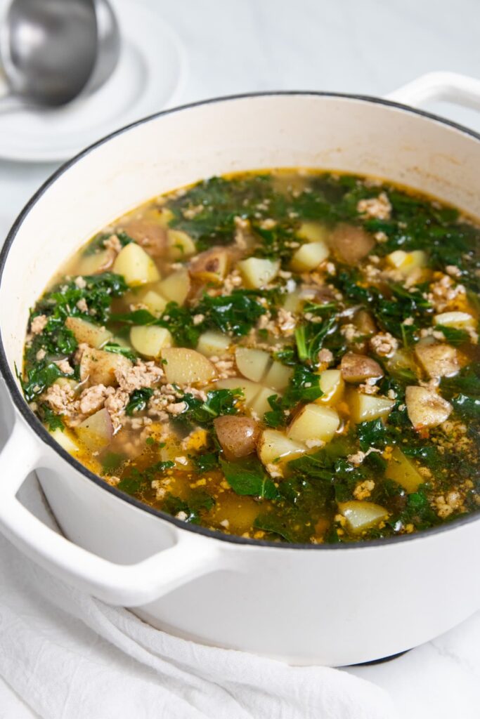 Kale Potato and Sausage Soup Fun Without FODMAPS