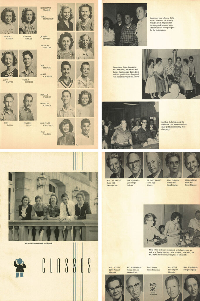 Vintage Yearbook Pages Collage