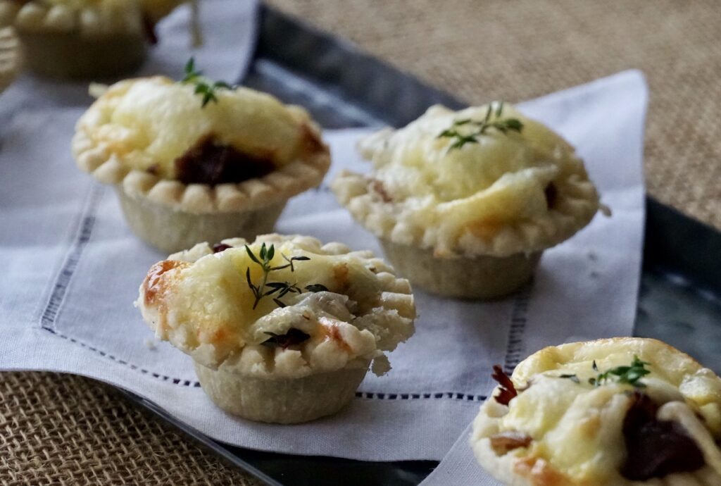 Mini Beef and Gruyere Savory Tarts Weekend at the Cottage