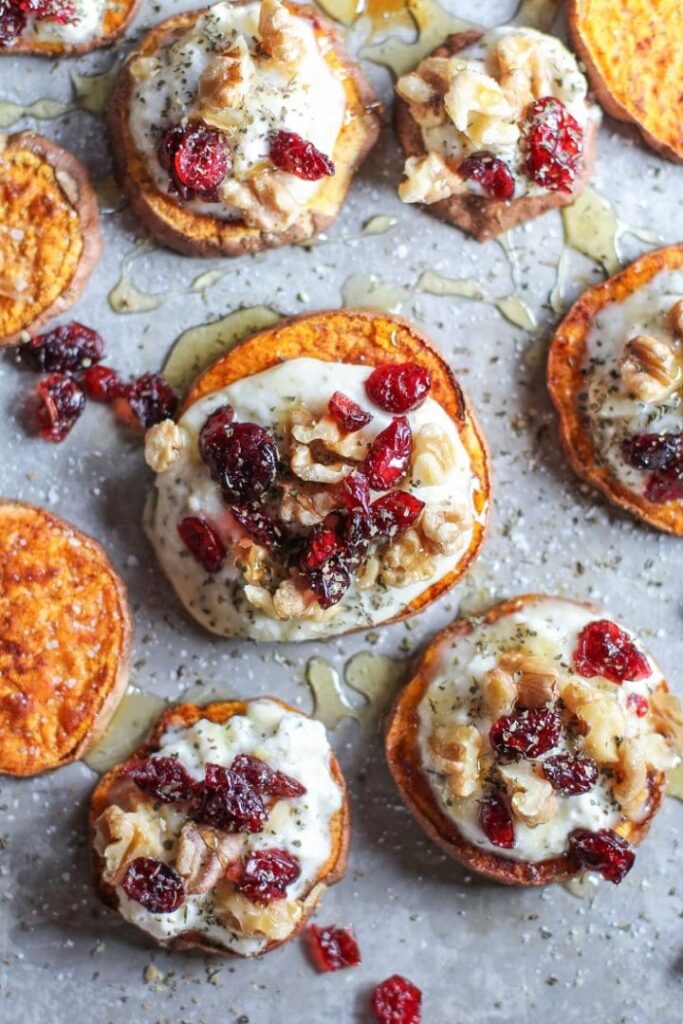 Sweet Potato Rounds with Herbed Ricotta The Roasted Root