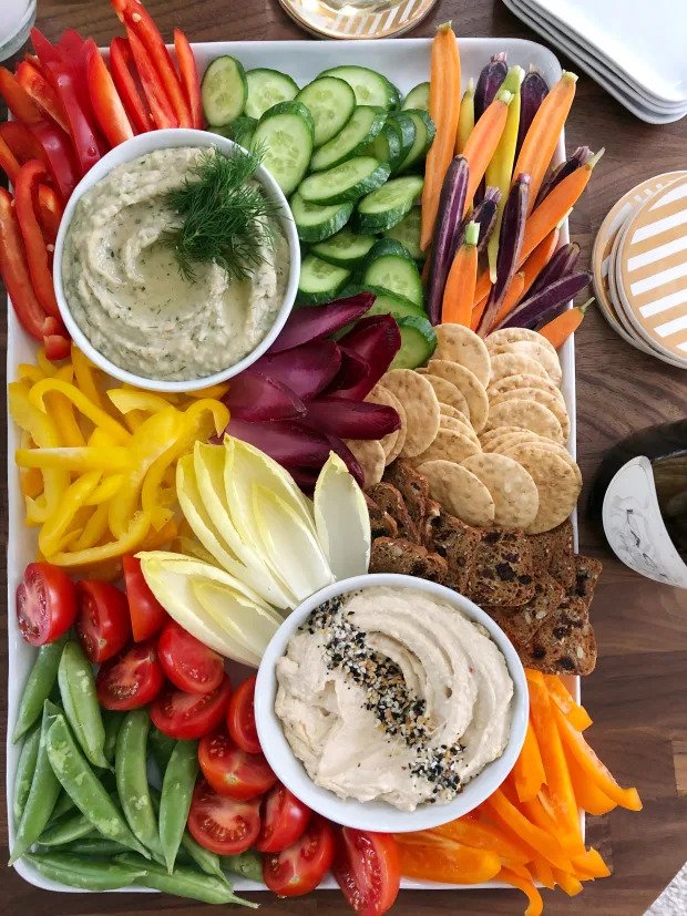 White Bean Dip with Crudite Cupcakes and Cashmere