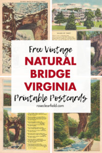 Free Vintage Natural Bridge Virginia Printable Postcards