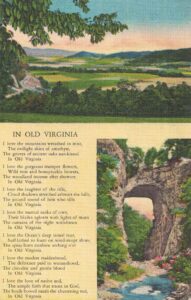 Vintage Postcard Virginia In Old Virginia Poem Preview