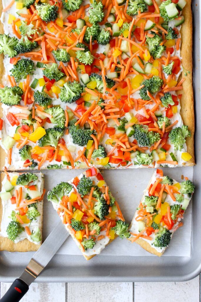 Crescent Roll Veggie Pizza Krazy Kitchen Mom