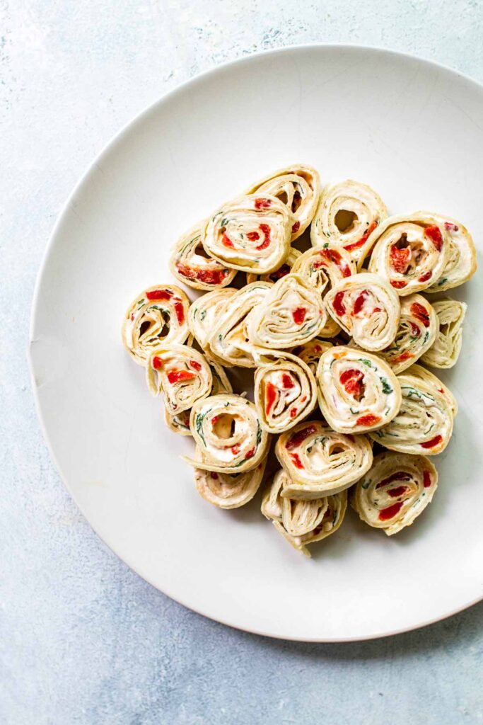 Roasted Red Pepper Basil Pinwheels Girl Gone Gourmet