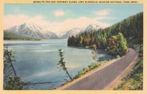 Going-to-the-Sun Highway Along Lake McDonald in Glacier National Park