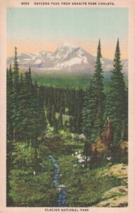 Heavens Peak from Granite Park Chalets in Glacier National Park