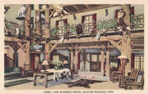 Lake McDonald Hotel Lobby in Glacier National Park