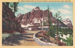 Mt. Oberlin from Going-to-the-Sun Highway in Glacier National Park