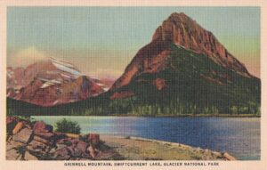Swiftcurrent Lake and Grinnell Mountain in Glacier National Park