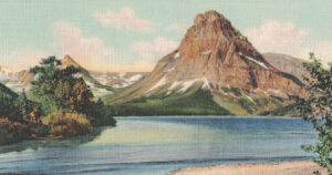 Vintage Postcard Glacier National Park Two Medicine Lake 2