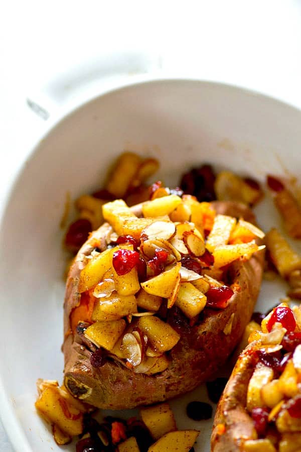 Cranberry Apple Twice Baked Sweet Potatoes Whole and Heavenly Oven