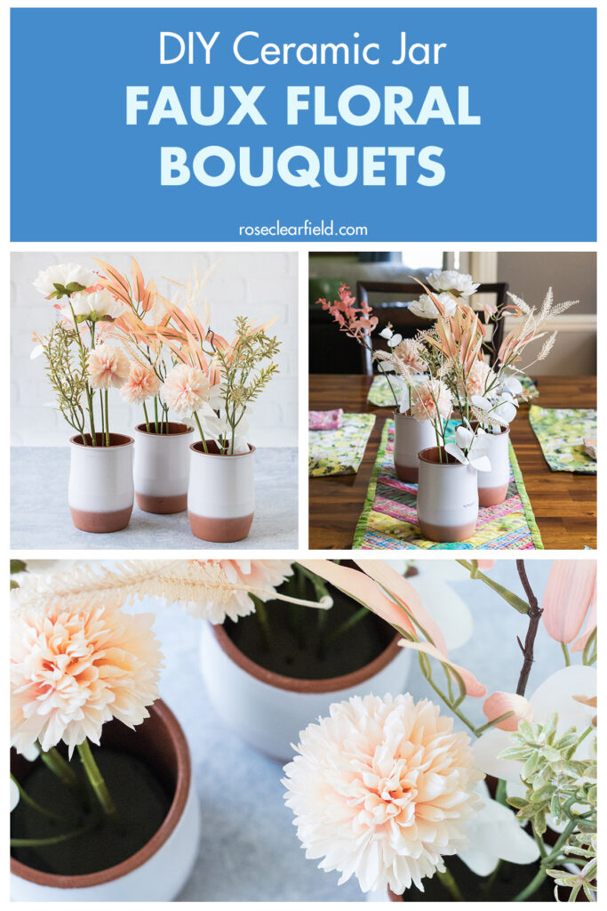 DIY Ceramic Jar Faux Floral Bouquets