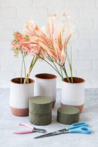 Supplies for DIY Ceramic Jar Faux Floral Bouquets