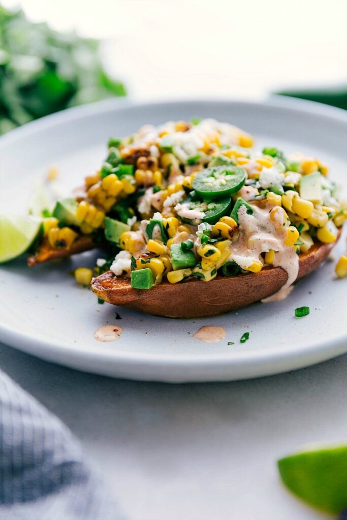 Mexican Street Corn Stuffed Sweet Potatoes Chelsea's Messy Apron