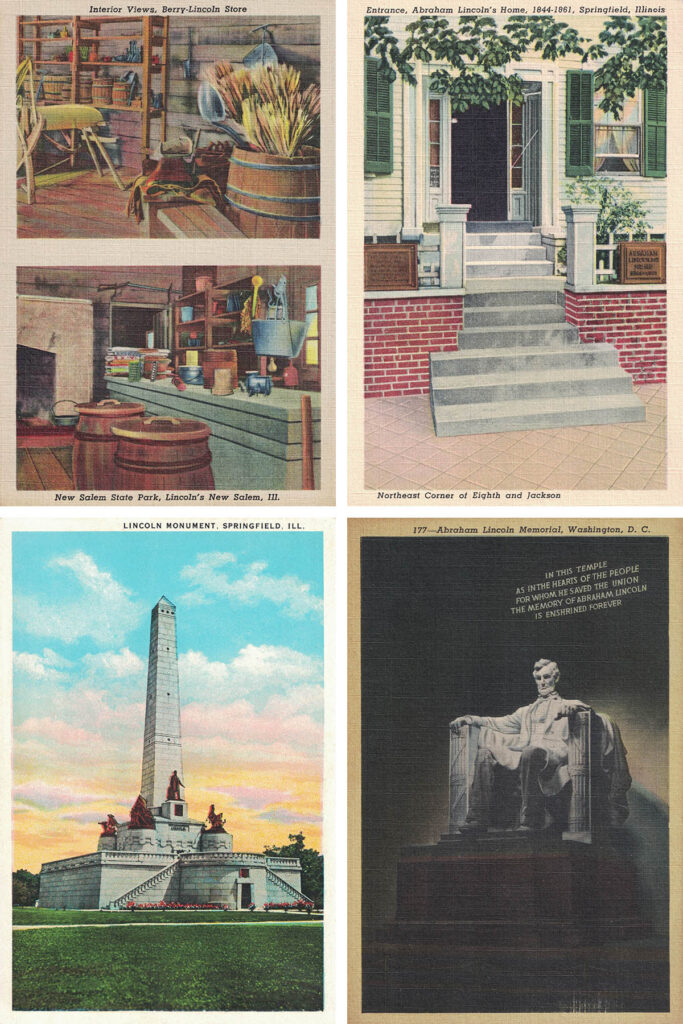 Vintage Abraham Lincoln Postcards Collage