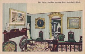 Vintage Postcard Illinois Springfield Abraham Lincoln's Home Book Parlor Preview
