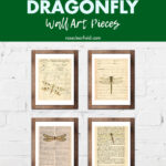 14 Free Printable Vintage Dragonfly Wall Art Pieces