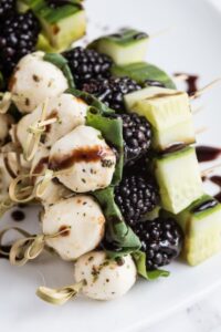 Blackberry Cucumber Caprese Skewers The Sweetest Occasion