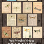 Free Printable Vintage Dragonfly Wall Art