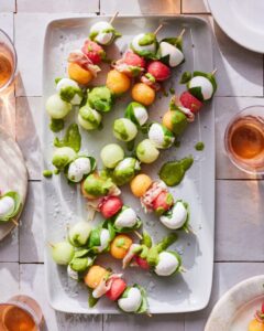 Melon Caprese Skewers What's Gaby Cooking
