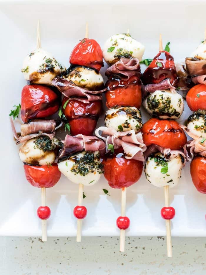 Peppadew Pepper Caprese Skewers with Balsamic Glaze Kitchen Confidante