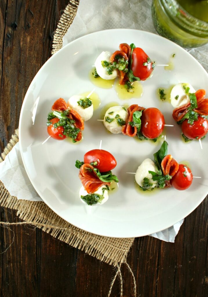 Pepperoni Caprese Bites Authentic Suburban Gourmet