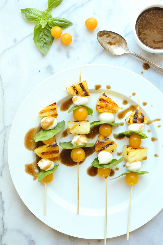 Pineapple Caprese Skewers Nosh and Nourish