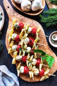Roasted Tomato Caprese Skewers Kitchen Confidante