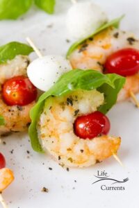 Shrimp Caprese Skewers Life Currents Blog