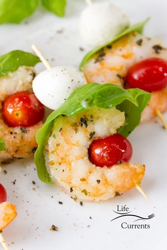 Shrimp Caprese Skewers Life Currents Blog