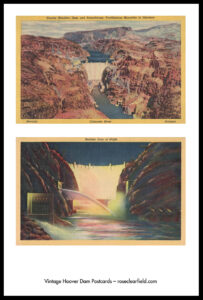 Vintage Hoover Dam Postcards 8.5x11 Pages Preview