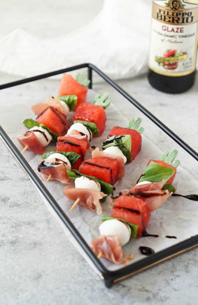 Watermelon Caprese Skewers JZ Eats
