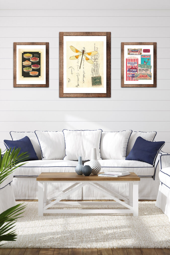 Whimsical Living Room Wall Art Mockup