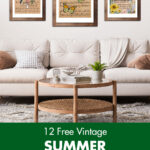 12 Free Vintage Summer Sheet Music Wall Art Prints