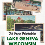 25 Free Printable Lake Geneva Wisconsin Vintage Postcards