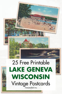 25 Free Printable Lake Geneva Wisconsin Vintage Postcards