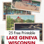 25 Free Printable Lake Geneva Wisconsin Vintage Postcards