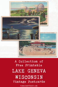 A Collection of Free Printable Lake Geneva Wisconsin Vintage Postcards
