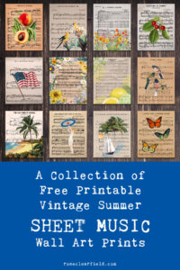 A Collection of Free Printable Vintage Sheet Music Wall Art Prints