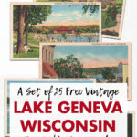 A Set of 25 Free Vintage Lake Geneva Wisconsin Printable Postcards