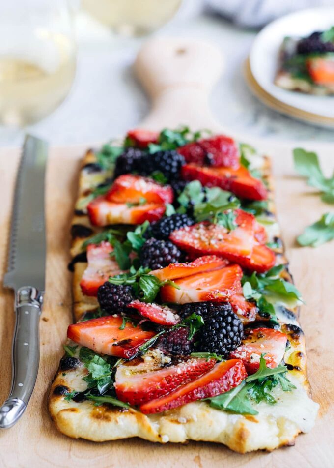 Berry Grilled Flatbread Pizza Striped Spatula