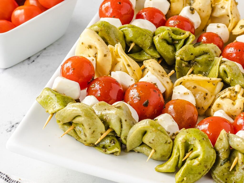 Cold Tortellini Salad Kabobs Savory Experiments