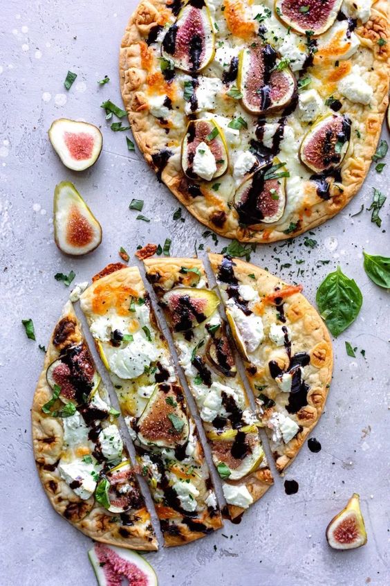 Fig Balsamic Naan Flatbreads Dash of Mandi